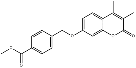 methyl 4-[(3,4-dimethyl-2-oxochromen-7-yl)oxymethyl]benzoate Structure
