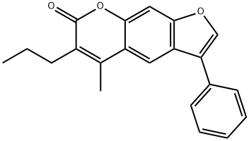 5-methyl-3-phenyl-6-propylfuro[3,2-g]chromen-7-one Structure