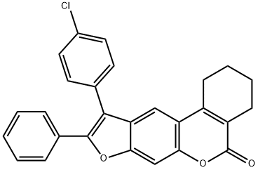 10-(4-chlorophenyl)-9-phenyl-1,2,3,4-tetrahydro-[1]benzofuro[6,5-c]isochromen-5-one Structure