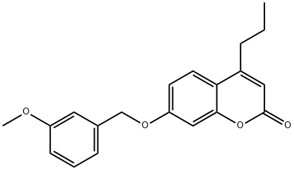 7-[(3-methoxyphenyl)methoxy]-4-propylchromen-2-one Structure