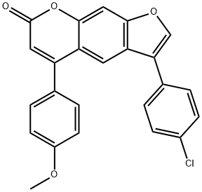 3-(4-chlorophenyl)-5-(4-methoxyphenyl)furo[3,2-g]chromen-7-one Structure
