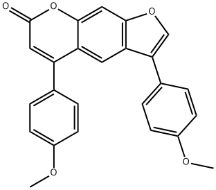 3,5-bis(4-methoxyphenyl)furo[3,2-g]chromen-7-one Structure