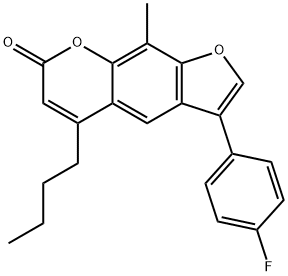 5-butyl-3-(4-fluorophenyl)-9-methylfuro[3,2-g]chromen-7-one Structure