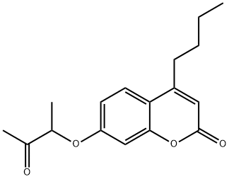 4-butyl-7-(3-oxobutan-2-yloxy)chromen-2-one 구조식 이미지