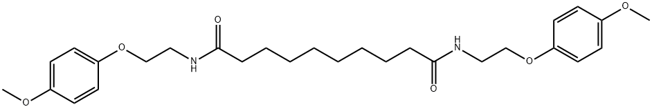 N,N'-bis[2-(4-methoxyphenoxy)ethyl]decanediamide 구조식 이미지