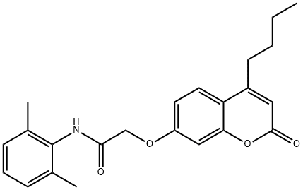 2-(4-butyl-2-oxochromen-7-yl)oxy-N-(2,6-dimethylphenyl)acetamide 구조식 이미지