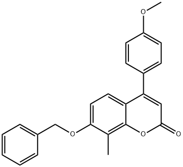 4-(4-methoxyphenyl)-8-methyl-7-phenylmethoxychromen-2-one Structure
