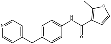 2-methyl-N-[4-(pyridin-4-ylmethyl)phenyl]furan-3-carboxamide 구조식 이미지