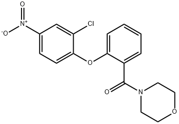 [2-(2-chloro-4-nitrophenoxy)phenyl]-morpholin-4-ylmethanone 구조식 이미지