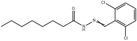 N-[(E)-(2,6-dichlorophenyl)methylideneamino]octanamide Structure