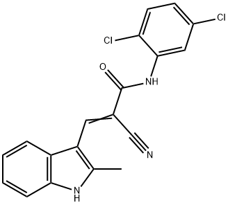 (E)-2-cyano-N-(2,5-dichlorophenyl)-3-(2-methyl-1H-indol-3-yl)prop-2-enamide Structure