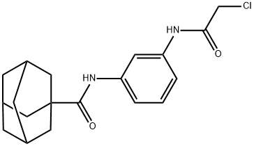 N-[3-[(2-chloroacetyl)amino]phenyl]adamantane-1-carboxamide 구조식 이미지