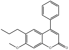 7-methoxy-4-phenyl-6-propylchromen-2-one 구조식 이미지