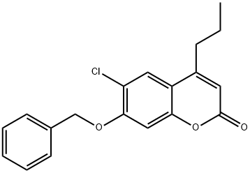 6-chloro-7-phenylmethoxy-4-propylchromen-2-one Structure