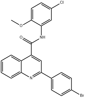 2-(4-bromophenyl)-N-(5-chloro-2-methoxyphenyl)quinoline-4-carboxamide 구조식 이미지