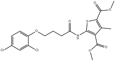 dimethyl 5-[4-(2,4-dichlorophenoxy)butanoylamino]-3-methylthiophene-2,4-dicarboxylate Structure