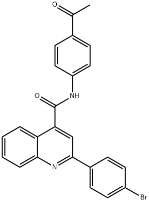 N-(4-acetylphenyl)-2-(4-bromophenyl)quinoline-4-carboxamide 구조식 이미지