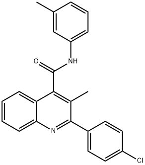 2-(4-chlorophenyl)-3-methyl-N-(3-methylphenyl)quinoline-4-carboxamide 구조식 이미지