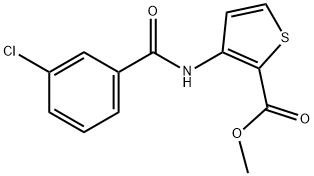 methyl 3-[(3-chlorobenzoyl)amino]thiophene-2-carboxylate Structure