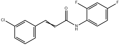 (E)-3-(3-chlorophenyl)-N-(2,4-difluorophenyl)prop-2-enamide 구조식 이미지