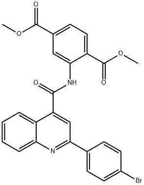 dimethyl 2-[[2-(4-bromophenyl)quinoline-4-carbonyl]amino]benzene-1,4-dicarboxylate 구조식 이미지