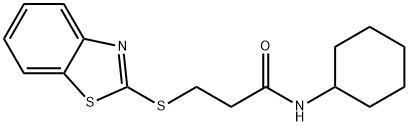 3-(1,3-benzothiazol-2-ylsulfanyl)-N-cyclohexylpropanamide 구조식 이미지