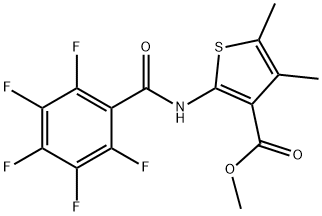 methyl 4,5-dimethyl-2-[(2,3,4,5,6-pentafluorobenzoyl)amino]thiophene-3-carboxylate 구조식 이미지