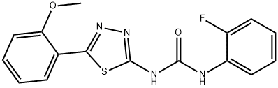 1-(2-fluorophenyl)-3-[5-(2-methoxyphenyl)-1,3,4-thiadiazol-2-yl]urea 구조식 이미지