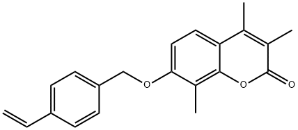 7-[(4-ethenylphenyl)methoxy]-3,4,8-trimethylchromen-2-one Structure