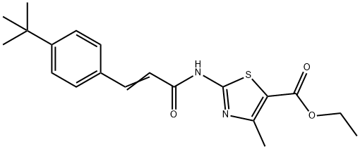 ethyl 2-[[(E)-3-(4-tert-butylphenyl)prop-2-enoyl]amino]-4-methyl-1,3-thiazole-5-carboxylate Structure