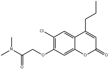 2-(6-chloro-2-oxo-4-propylchromen-7-yl)oxy-N,N-dimethylacetamide 구조식 이미지