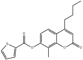 (4-butyl-8-methyl-2-oxochromen-7-yl) thiophene-2-carboxylate 구조식 이미지