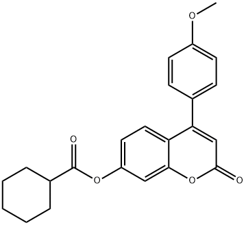 [4-(4-methoxyphenyl)-2-oxochromen-7-yl] cyclohexanecarboxylate Structure