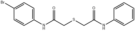 2-[2-(4-bromoanilino)-2-oxoethyl]sulfanyl-N-phenylacetamide 구조식 이미지