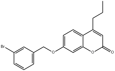 7-[(3-bromophenyl)methoxy]-4-propylchromen-2-one Structure