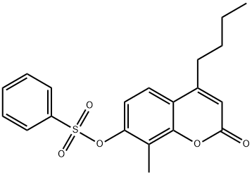 (4-butyl-8-methyl-2-oxochromen-7-yl) benzenesulfonate 구조식 이미지