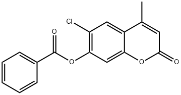 (6-chloro-4-methyl-2-oxochromen-7-yl) benzoate 구조식 이미지