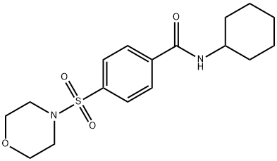 N-cyclohexyl-4-morpholin-4-ylsulfonylbenzamide 구조식 이미지