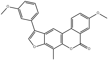 3-methoxy-10-(3-methoxyphenyl)-7-methyl-[1]benzofuro[6,5-c]isochromen-5-one Structure