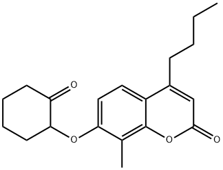 4-butyl-8-methyl-7-(2-oxocyclohexyl)oxychromen-2-one Structure