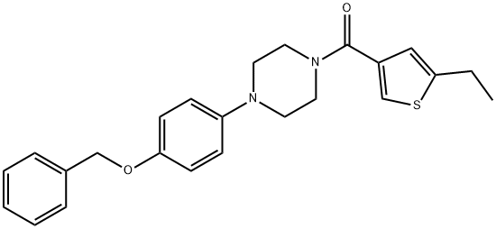 (5-ethylthiophen-3-yl)-[4-(4-phenylmethoxyphenyl)piperazin-1-yl]methanone 구조식 이미지