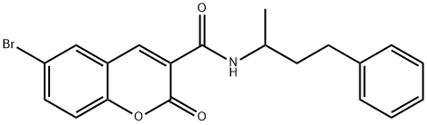 6-bromo-2-oxo-N-(4-phenylbutan-2-yl)chromene-3-carboxamide 구조식 이미지