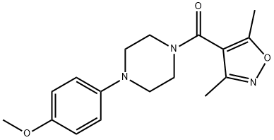 (3,5-dimethyl-1,2-oxazol-4-yl)-[4-(4-methoxyphenyl)piperazin-1-yl]methanone Structure