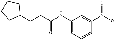 3-cyclopentyl-N-(3-nitrophenyl)propanamide 구조식 이미지