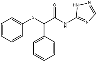 2-phenyl-2-phenylsulfanyl-N-(1H-1,2,4-triazol-5-yl)acetamide 구조식 이미지