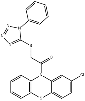 1-(2-chlorophenothiazin-10-yl)-2-(1-phenyltetrazol-5-yl)sulfanylethanone Structure