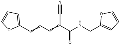 (2Z,4E)-2-cyano-5-(furan-2-yl)-N-(furan-2-ylmethyl)penta-2,4-dienamide 구조식 이미지