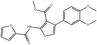 methyl 4-(3,4-dimethoxyphenyl)-2-(furan-2-carbonylamino)thiophene-3-carboxylate 구조식 이미지
