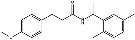 N-[1-(2,5-dimethylphenyl)ethyl]-3-(4-methoxyphenyl)propanamide 구조식 이미지