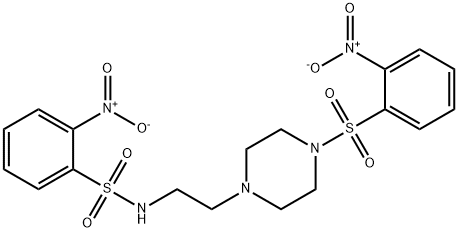 2-nitro-N-[2-[4-(2-nitrophenyl)sulfonylpiperazin-1-yl]ethyl]benzenesulfonamide Structure